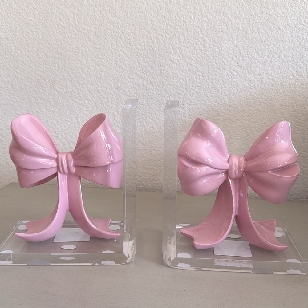 Pink Bow Coquette Book ends - Picture 2 of 2